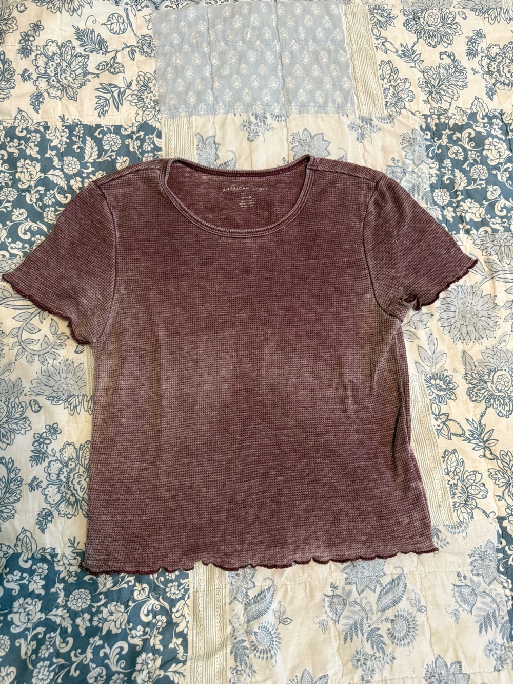 American Eagle Outfitters Ribbed Short Sleeve Tee